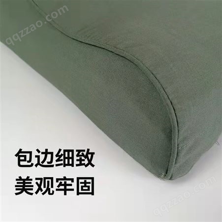 恒万服饰厂家 宿舍学生用定型枕 单人枕头硬质棉 军艺酷军绿色